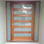 Window film on residential door