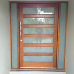 Window film on residential door