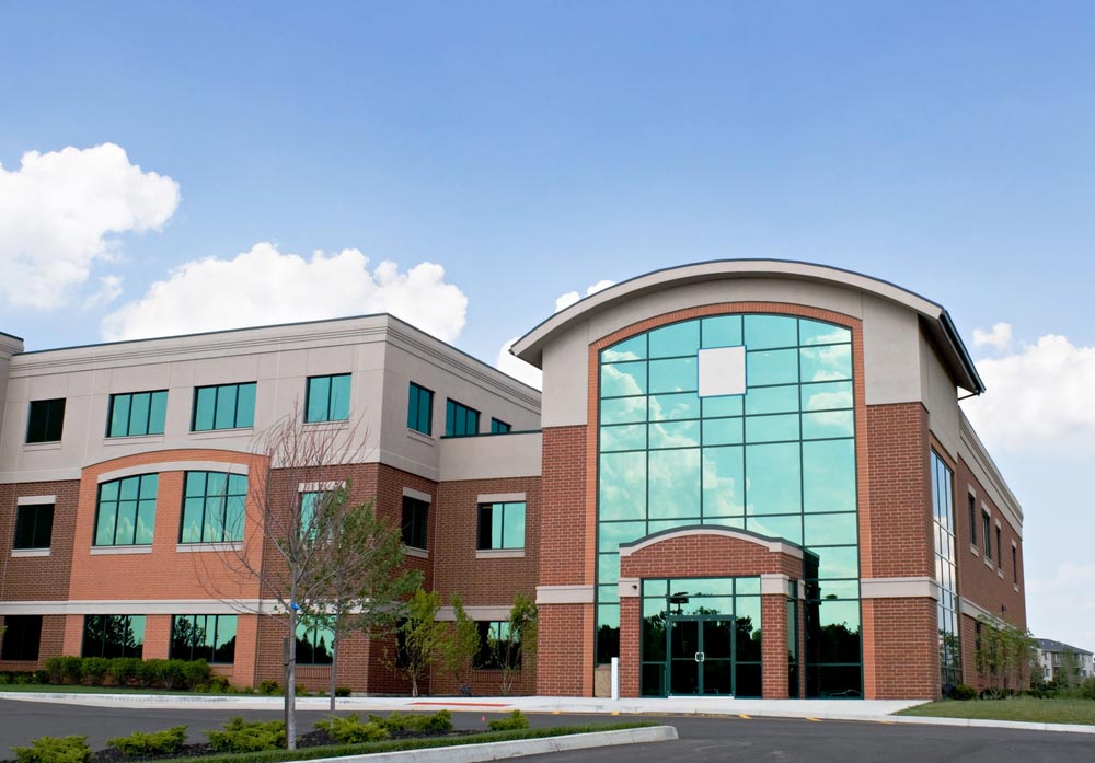 Commercial Building With Tinted Window