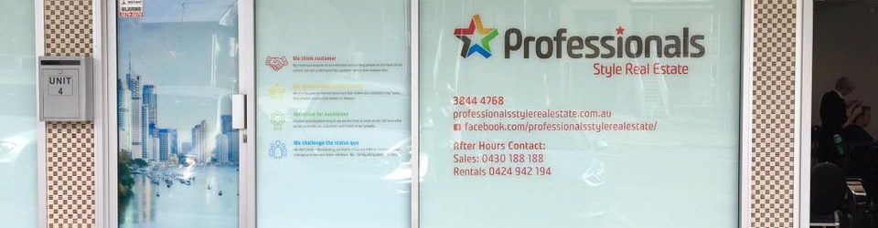 external signage from window film - gold coast real estate business