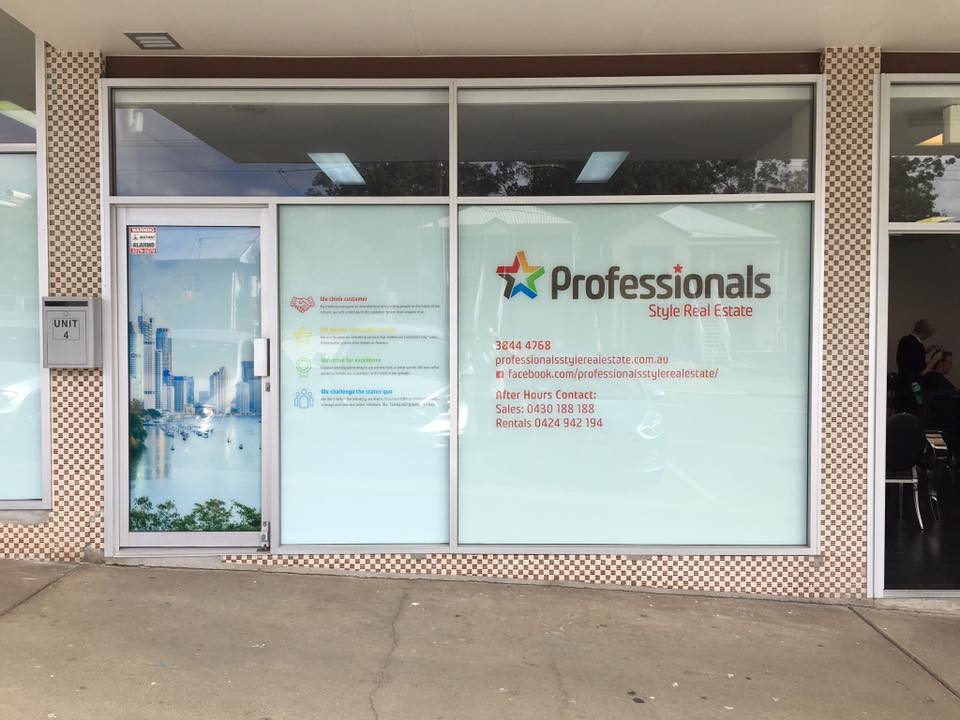 external signage from window film - gold coast real estate business