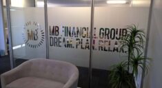 Frosted Glass Effect With Business Name
