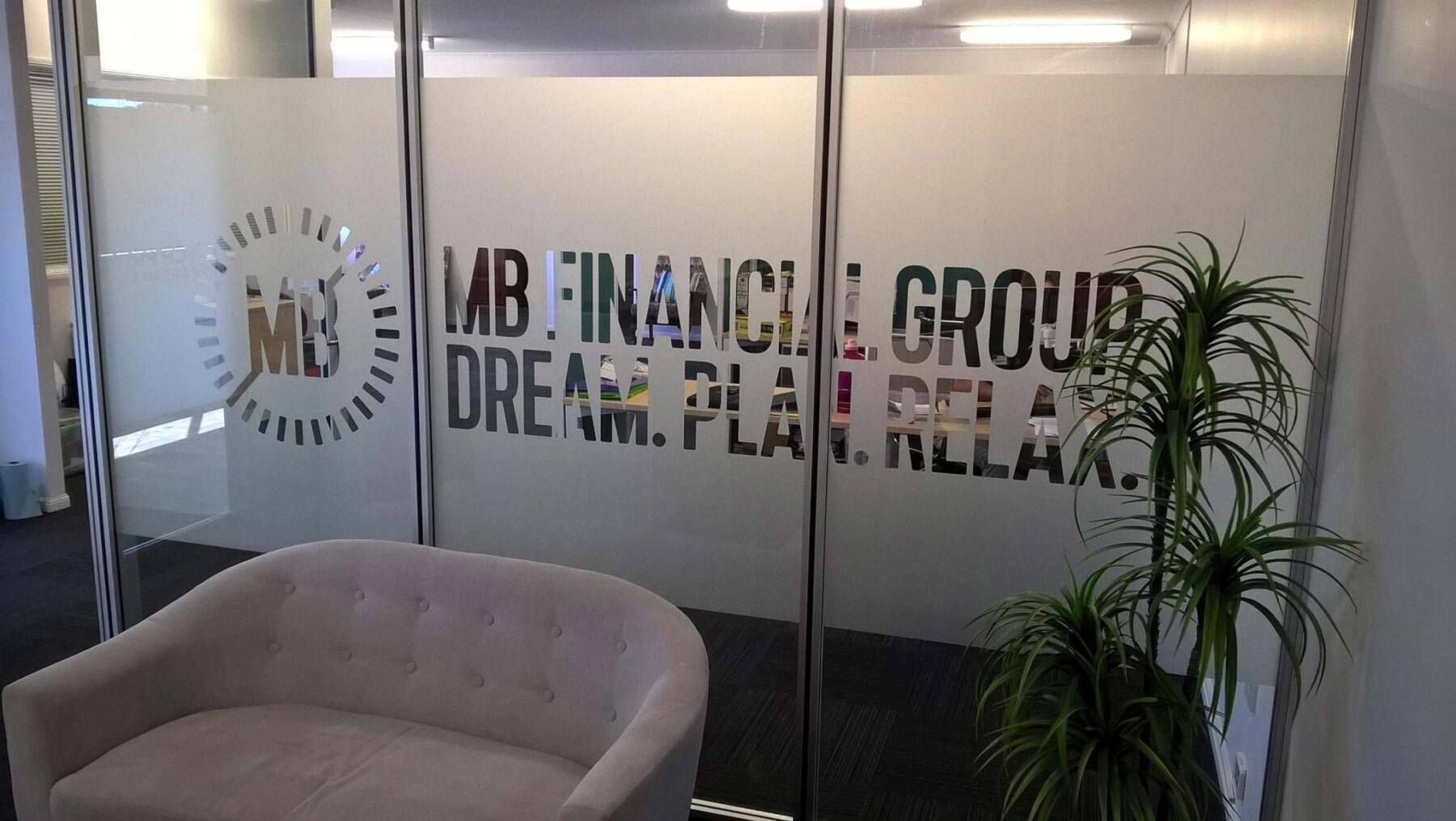 Frosted Glass Effect With Business Name