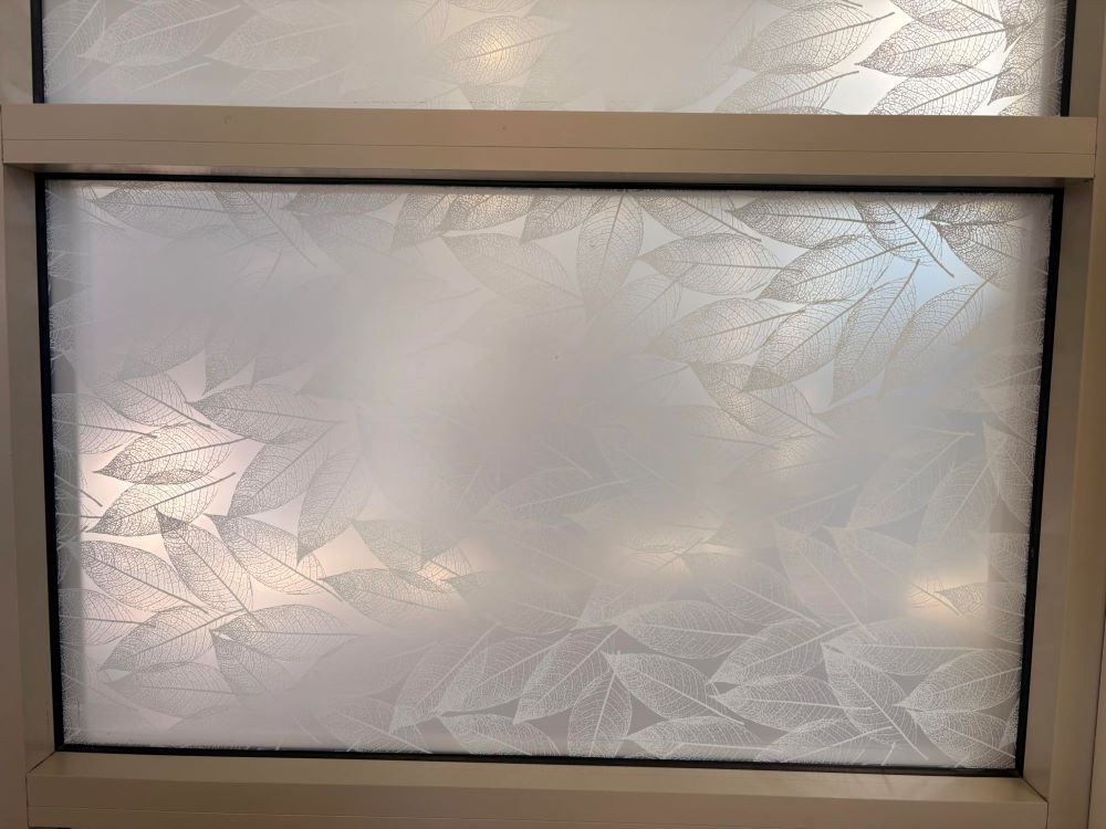 Decorative film on a window