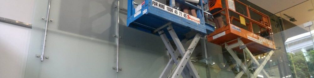 Window tinting installation in a commercial property